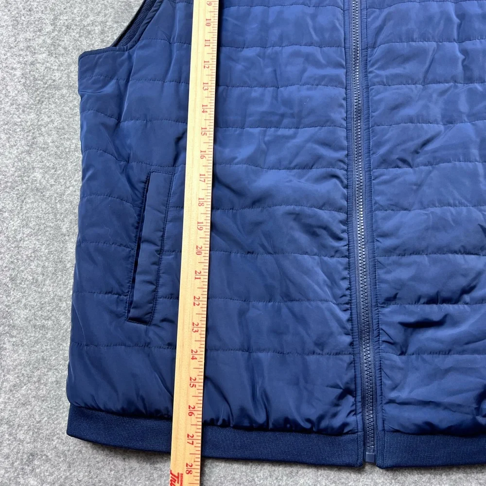 For The Republic Men's Dark Blue Quilted Vest zs XXL - Picture 8 of 11